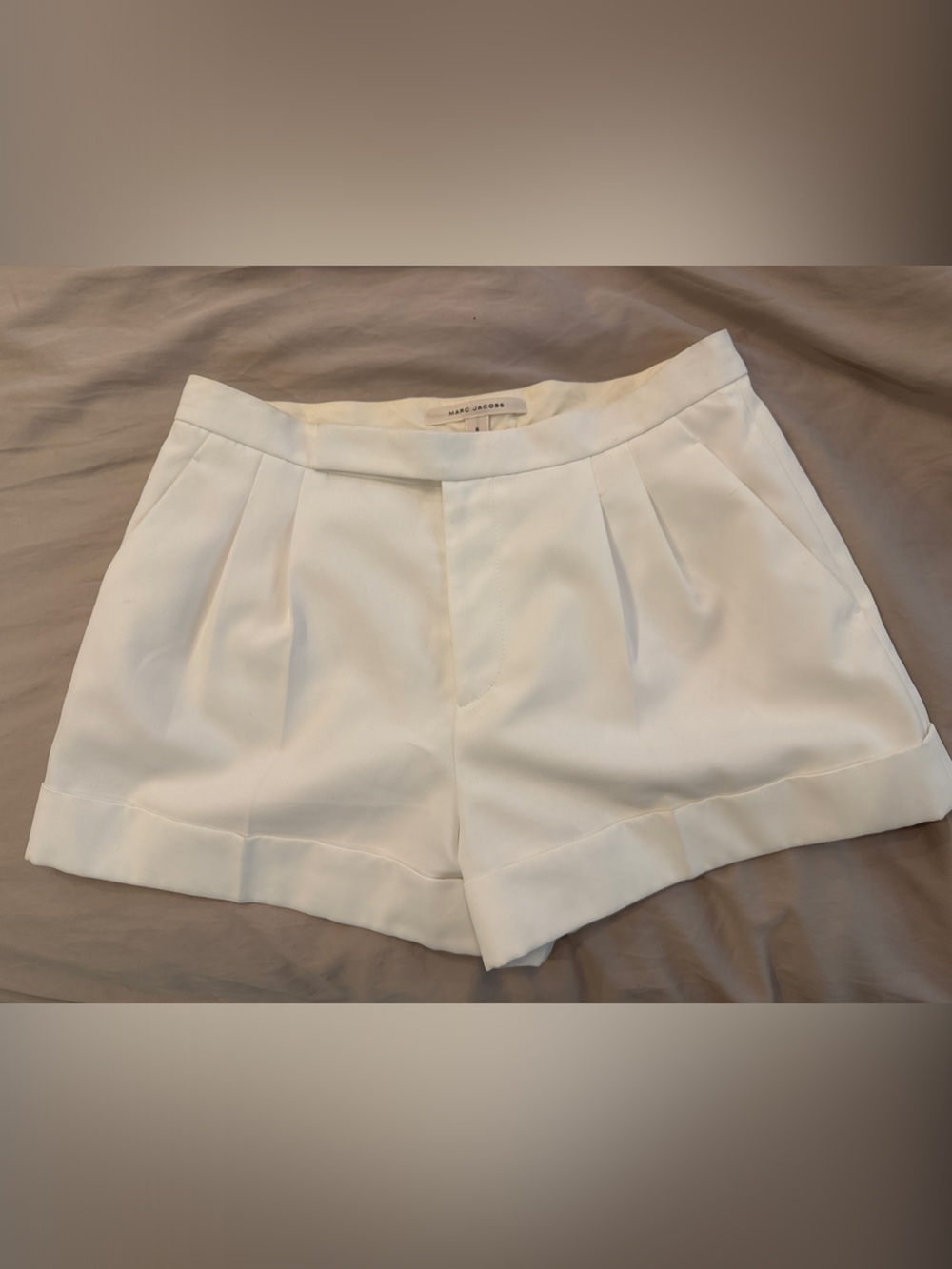 Marc Jacobs White High-Waist Tailored Shorts